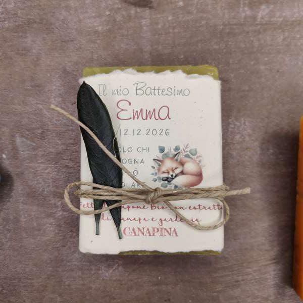 bomboniere saponi battesimo bimba ecofattoart